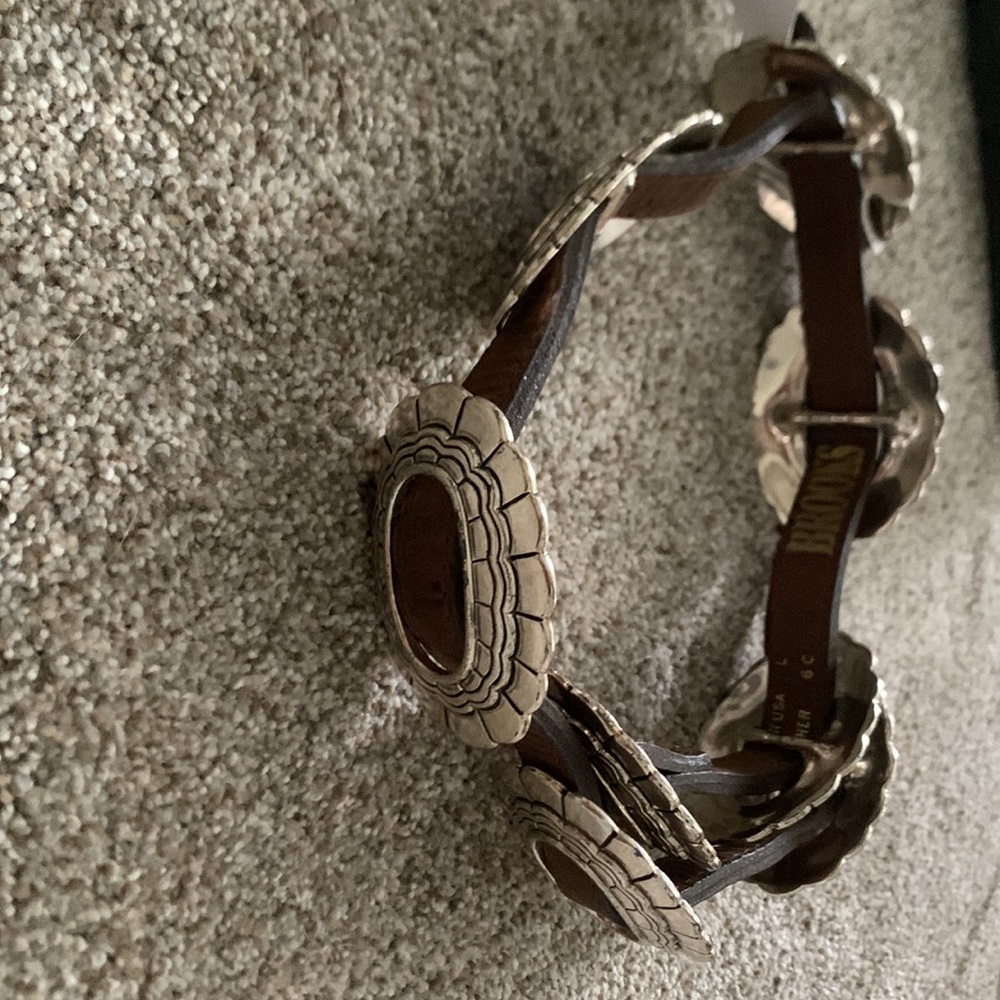 Brooks Leather Conch Belt  M